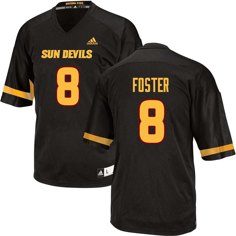 Men #8 D.J. Foster Arizona State Sun Devils College Football Jerseys Sale-Black - Click Image to Close